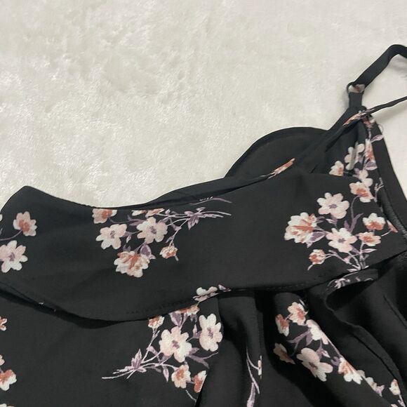 Y2k Moa Moa Black Off Shoulder Black Ruffle Peplum Off Shoulder Blouse XL - Picture 4 of 5